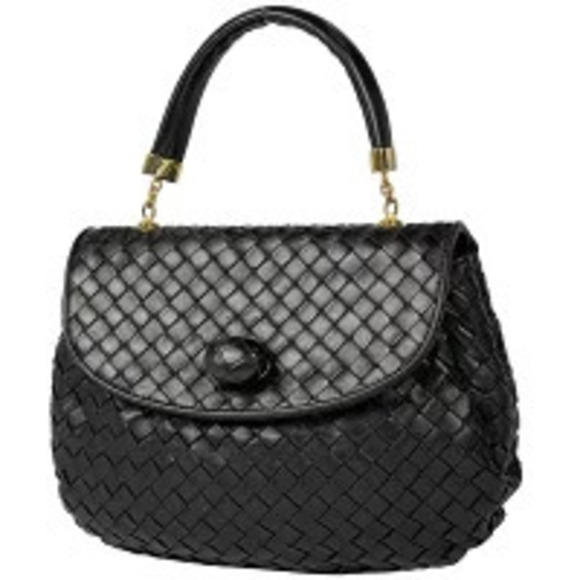 Bottega Veneta Handbags - Bottega Veneta Intrecciato 2way Shoulder Bag Nappa Leather Black